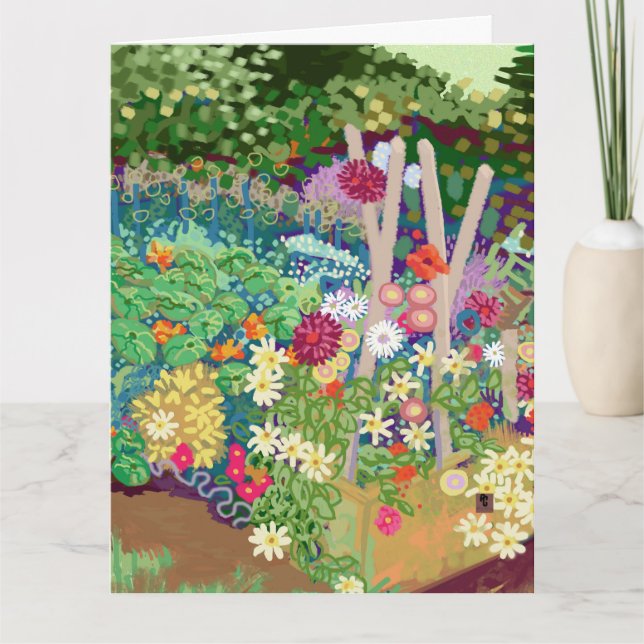 Carte Jardin des fleurs Fête des mères (Devant)