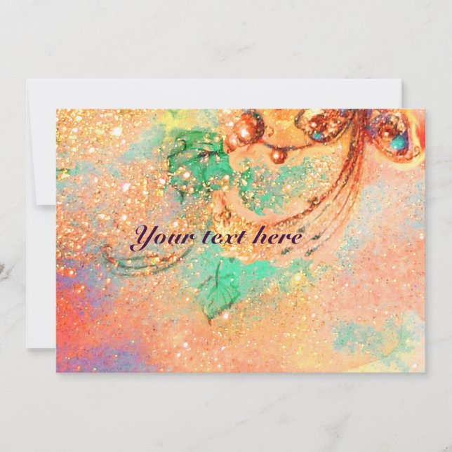 Carte JARDIN DES OMBRES PERDUES - BUTTERFLY PLANTE rose (Devant)