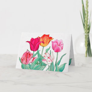 Carte Jardin des Tulipes Joyeux anniversaire