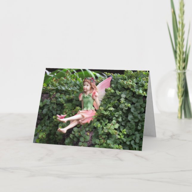 Carte Jardin Fairy Anniversaire (Devant)