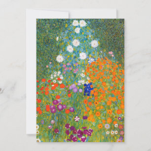 Carte Jardin fleuri   Gustav Klimt