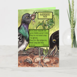 Carte Jardin Poème Graines Plantes Oiseaux du jardin Pri