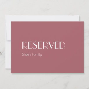 Carte Jardin rose   Rose foncé Mariage réservé Signal