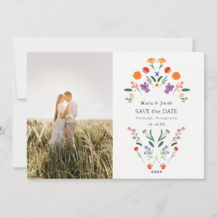 Carte Jardin secret Boho mariage floral Enregistrer la d