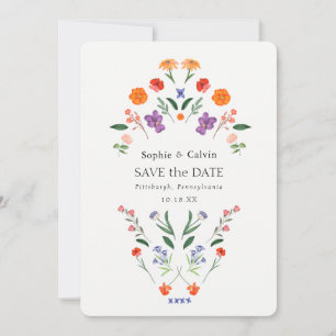 Carte Jardin secret Boho mariage floral Enregistrer la d