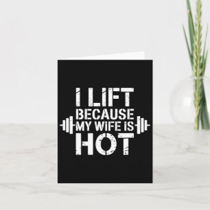 Carte J'Ascense Parce Que Ma Femme Est Chaud Drôle Gym L