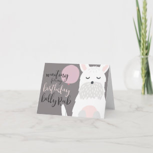 Carte J'attends mon Anniversaire Belly Rub