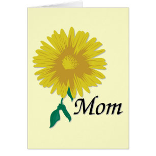 Carte Jaune Chrysanthème Mères