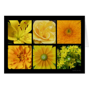 Carte jaune de fleur