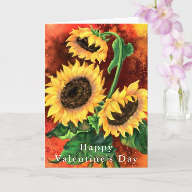 Carte Jaune de la Saint-Valentin (Orchidée)