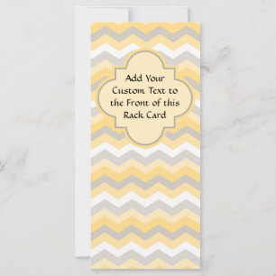 Carte Jaune/Gris Chevron Zigzag