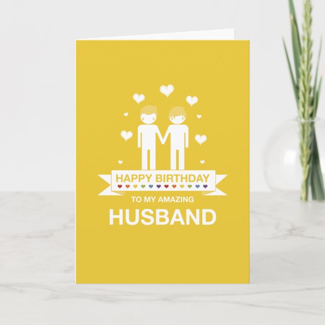 Carte Jaune | Mari Extraordinaire | Joyeux anniversaire (Devant)