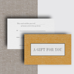 Carte Jaune orange   Linge sobre élégant look chic