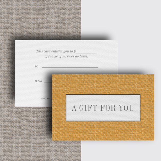 Carte Jaune orange | Linge sobre élégant look chic (Créateur téléchargé)