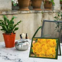 Carte Jaune Rose Kaleidoscope Green Mothers Day