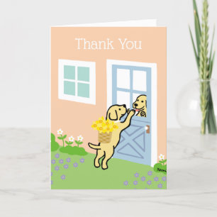 Carte  jaunes du Labrador Merci de printemps