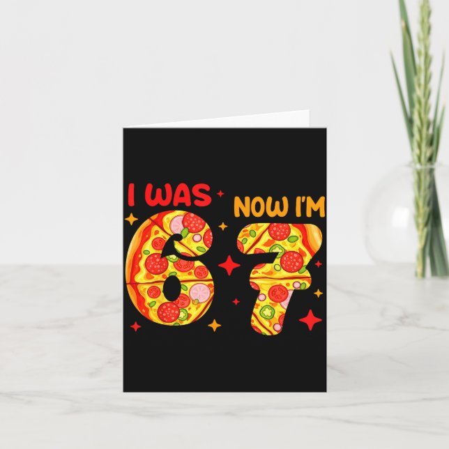 Carte J'avais 6 ans maintenant j'ai 7 ans Zza Anniversai (Devant)