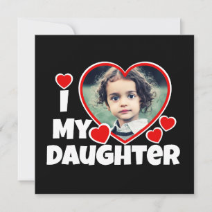 Carte J'Coeur Ma Fille Photo Personnalisée
