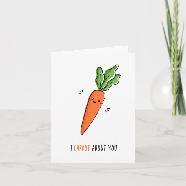 Carte Je Carotte À Propos De Toi La Saint-Valentin Drôle (Devant)