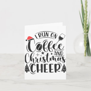 Carte Je Cours Sur Café Et Noël Joyeux Joyeux Noël San