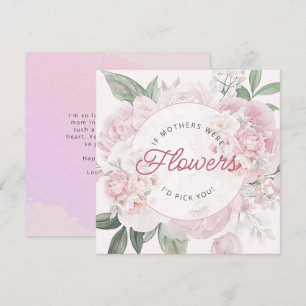 Carte Je cueillirais des pivoines pour la fête des mères