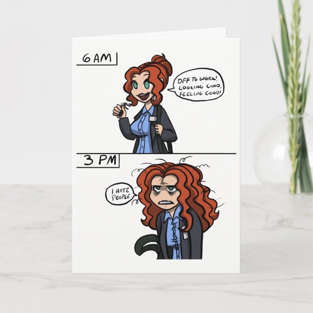 Carte Je déteste les gens (Devant)