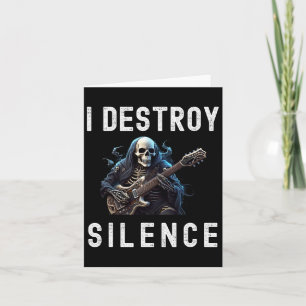 Carte Je détruit Silence Ghost Guitar Funny Guitare