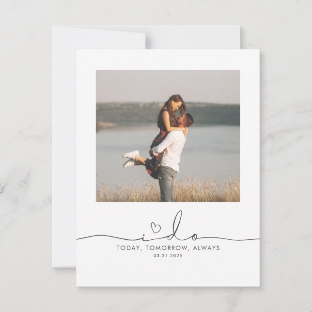 Carte Je fais à mon Mariage Groom Message du matin Photo (Devant)