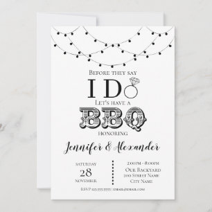 Carte Je fais barbecue fiançailles