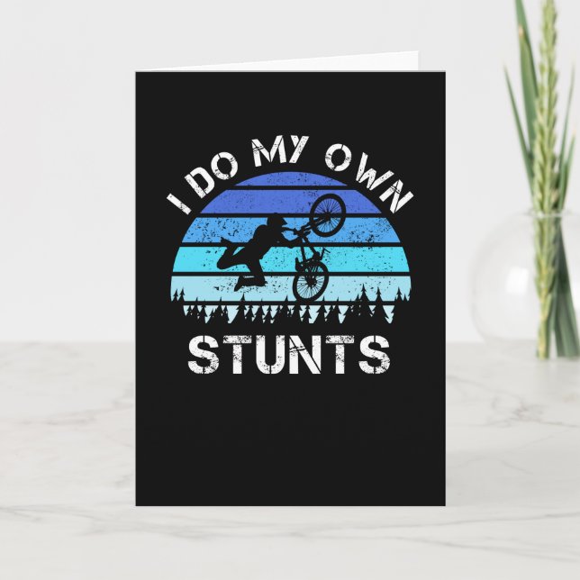 Carte Je fais mes propres cascades VTT cadeau (Devant)
