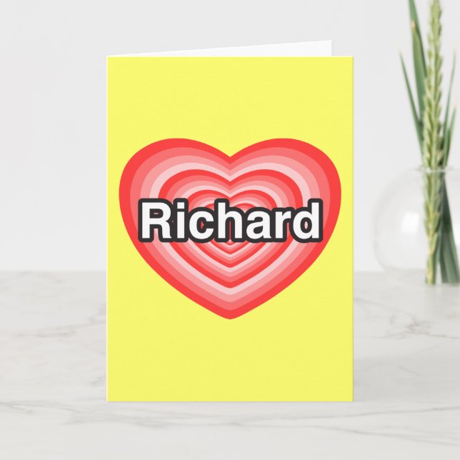 Carte Je félicite Richard. Je vous félicite, Richard. He (Devant)