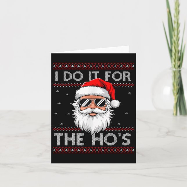 Carte Je le fais pour les sungles de Père Noël Ho's Noël (Devant)