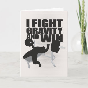 Carte Je lutte contre la gravité et la victoire - Motiva