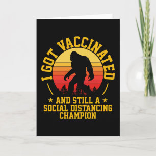 Carte JE ME SUIS FAIT VACCINER Bigfoot Retro