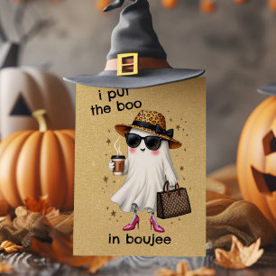 Carte Je mets le livre à Boujee Ghost Coquette Halloween