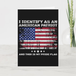 Carte Je m'identifie comme un patriote américain et c'es