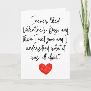 Carte Je n'ai jamais aimé la Saint-Valentin plié