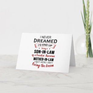 Carte Je n'ai jamais rêvé que le fait d'être beau-fils é