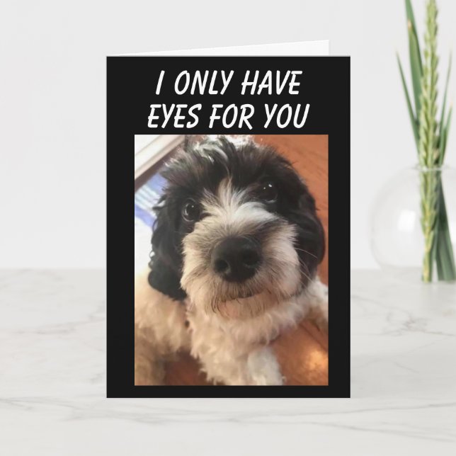 CARTE JE N'AI QUE LES YEUX "POUR VOUS" ANNIVERSAIRE (Devant)