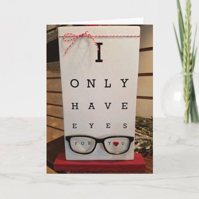 CARTE JE N'AI QUE "LES YEUX POUR VOUS" ANNIVERSAIRE AMOU (Devant)