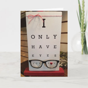 CARTE JE N'AI QUE "LES YEUX POUR VOUS" ANNIVERSAIRE AMOU