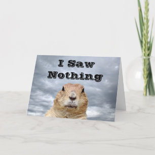 Carte Je n'ai rien vu le jour de la marmotte