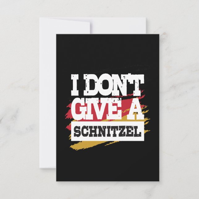 Carte Je ne donne pas de schnitzel Oktoberfest Drapeau a (Devant)