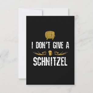 Carte Je ne donne pas Schnitzel Oktoberfest Bier