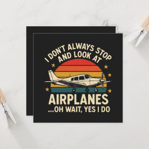 Carte Je ne m'arrête pas toujours pour regarder les avio