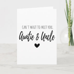 Carte Je ne peux pas attendre de vous rencontrer tante e