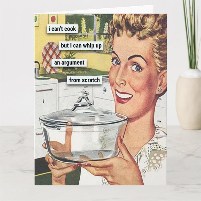 Carte Je ne peux pas cuisiner (Devant)