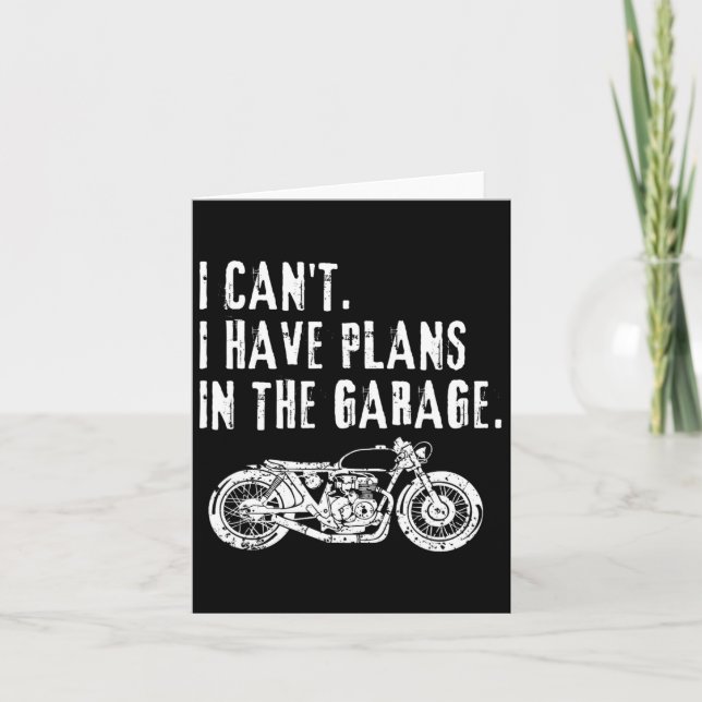 Carte Je ne peux pas, j'ai des projets dans le garage vo (Devant)