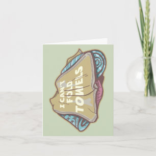 Carte Je ne peux pas plier serviettes drôle de linge jou