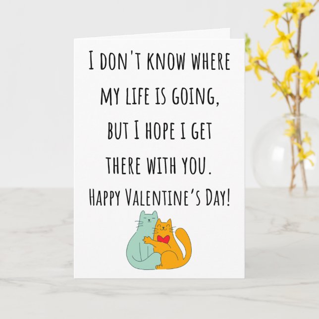 Carte Je ne sais pas où va ma vie Saint-Valentin (Fleur jaune)